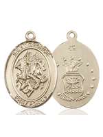 St. George Medal<br/>7040 Oval, 14kt Gold