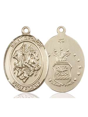 St. George Medal<br/>7040 Oval, 14kt Gold