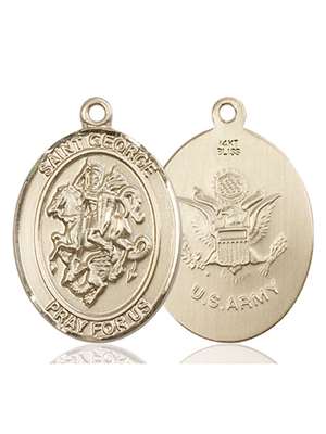 St. George Medal<br/>7040 Oval, 14kt Gold