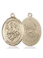 St. George Medal<br/>7040 Oval, 14kt Gold