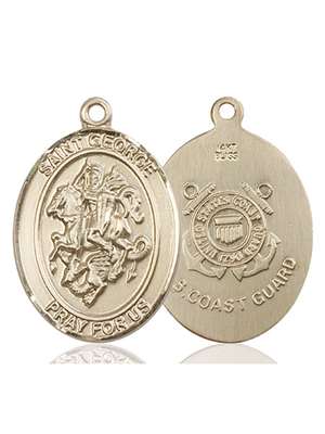 St. George Medal<br/>7040 Oval, 14kt Gold
