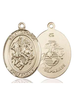 St. George Medal<br/>7040 Oval, 14kt Gold