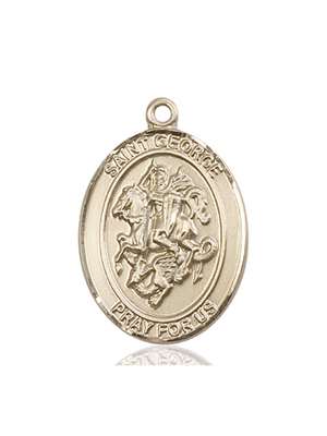 St. George/Paratrooper Medal<br/>7040 Oval, 14kt Gold