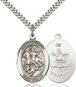 St. George Medal<br/>7040 Oval, Sterling Silver