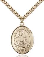 St. Gerard Majella Medal<br/>7042 Oval, Gold Filled