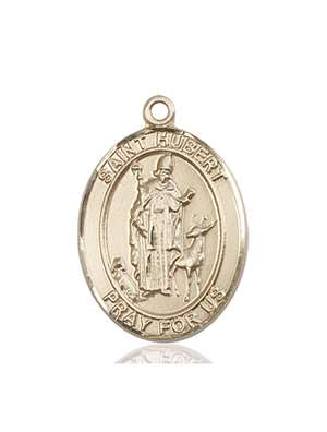 St. Hubert of Liege Medal<br/>7045 Oval, 14kt Gold