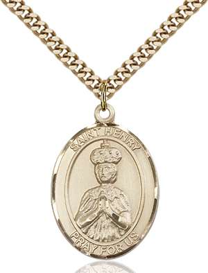 St. Henry II Medal<br/>7046 Oval, Gold Filled