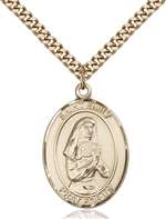 St. Emily de Vialar Medal<br/>7047 Oval, Gold Filled