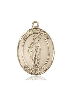 St. Gregory the Great Medal<br/>7048 Oval, 14kt Gold