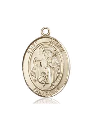 St. James the Greater Medal<br/>7050 Oval, 14kt Gold