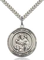 St. James the Greater Medal<br/>7050 Round, Sterling Silver