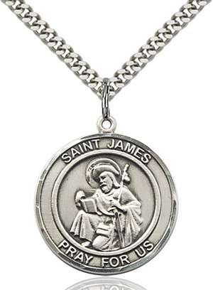 St. James the Greater Medal<br/>7050 Round, Sterling Silver