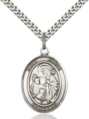 St. James the Greater Medal<br/>7050 Oval, Sterling Silver