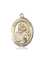 St. Joan Of Arc / Army Medal<br/>7053 Oval, 14kt Gold