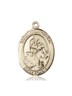 St. Joan Of Arc / Army Medal<br/>7053 Oval, 14kt Gold