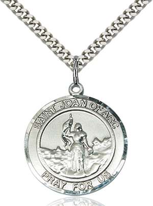 St. Joan of Arc Medal<br/>7053 Round, Sterling Silver
