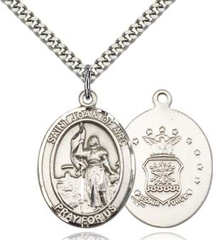 St. Joan of Arc / Air Force Medal<br/>7053 Oval, Sterling Silver