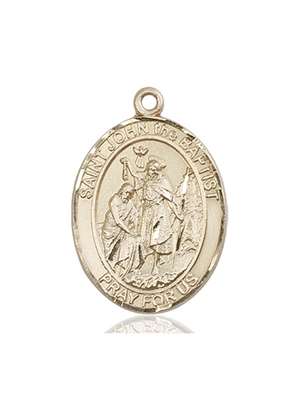 St. John the Baptist Medal<br/>7054 Oval, 14kt Gold