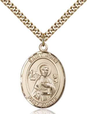 St. John the Apostle Medal<br/>7056 Oval, Gold Filled