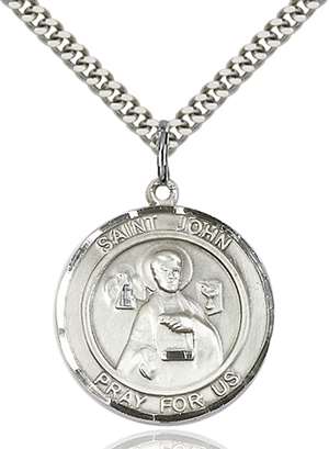 St. John the Apostle Medal<br/>7056 Round, Sterling Silver