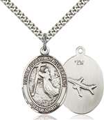 St. Joseph Of Cupertino Medal<br/>7057 Oval, Sterling Silver