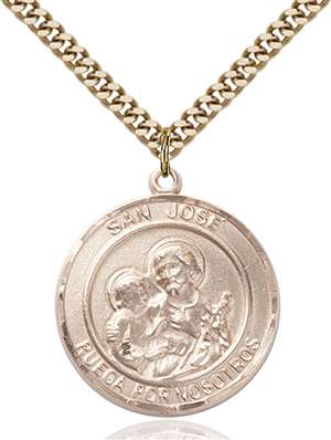 San Jose Medal<br/>7058 Spanish, Round, Gold Filled