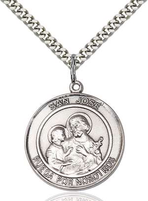 San Jose Medal<br/>7058 Spanish, Round, Sterling Silver