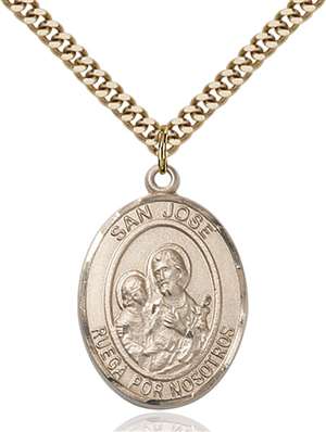 San Jose Medal<br/>7058 Spanish, Oval, Gold Filled