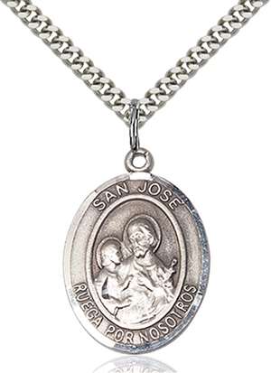 San Jose Medal<br/>7058 Spanish, Oval, Sterling Silver