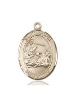 St. Joshua Medal<br/>7059 Oval, 14kt Gold