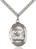 St. Joshua Medal<br/>7059 Oval, Sterling Silver