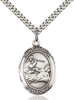 St. Joshua Medal<br/>7059 Oval, Sterling Silver