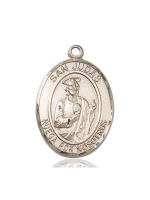 San Judas Medal<br/>7060 Spanish, Oval, 14kt Gold