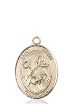 St. Kevin Medal<br/>7062 Oval, 14kt Gold
