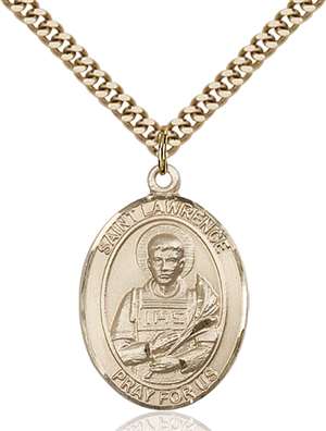 St. Lawrence Medal<br/>7063 Oval, Gold Filled