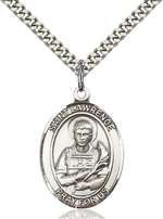 St. Lawrence Medal<br/>7063 Oval, Sterling Silver