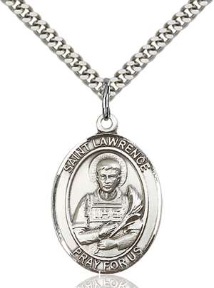 St. Lawrence Medal<br/>7063 Oval, Sterling Silver