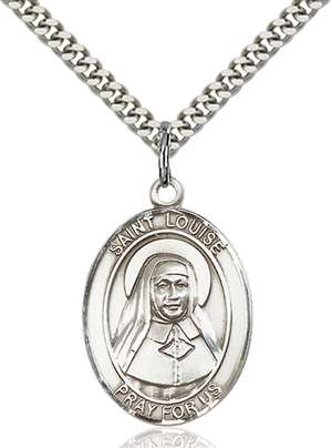 St. Louise de Marillac Medal<br/>7064 Oval, Sterling Silver