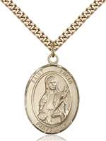 St. Lucia of Syracuse Medal<br/>7065 Oval, Gold Filled