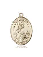 St. Kilian Medal<br/>7067 Oval, 14kt Gold