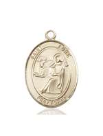 St. Luke the Apostle Medal<br/>7068 Oval, 14kt Gold