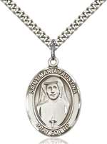 St. Maria Faustina Medal<br/>7069 Oval, Sterling Silver
