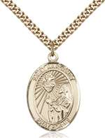 St. Margaret Mary Alacoque Medal<br/>7072 Oval, Gold Filled