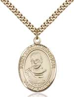 St. Maximilian Kolbe Medal<br/>7073 Oval, Gold Filled