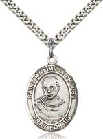 St. Maximilian Kolbe Medal<br/>7073 Oval, Sterling Silver
