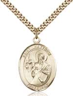 St. Matthew the Apostle Medal<br/>7074 Oval, Gold Filled