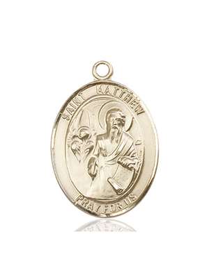 St. Matthew the Apostle Medal<br/>7074 Oval, 14kt Gold