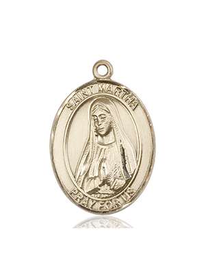 St. Martha Medal<br/>7075 Oval, 14kt Gold