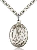 St. Martha Medal<br/>7075 Oval, Sterling Silver