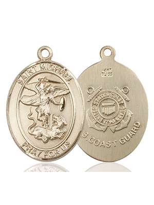 St. Michael the Archangel / Coast Guard Medal<br/>7076 Oval, 14kt Gold